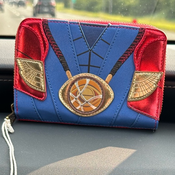 LOUNGEFLY Marvel Metallic Doctor Strange Zip Around Wallet - Picture 7 of 14